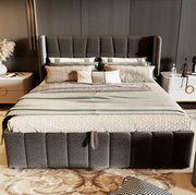 Letto matrimoniale contenitore 180x200 cm grigio