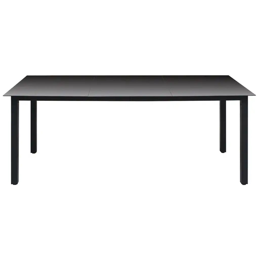 Set Pranzo da Giardino 9 pz con Cuscini in Polyrattan Nero 3095002