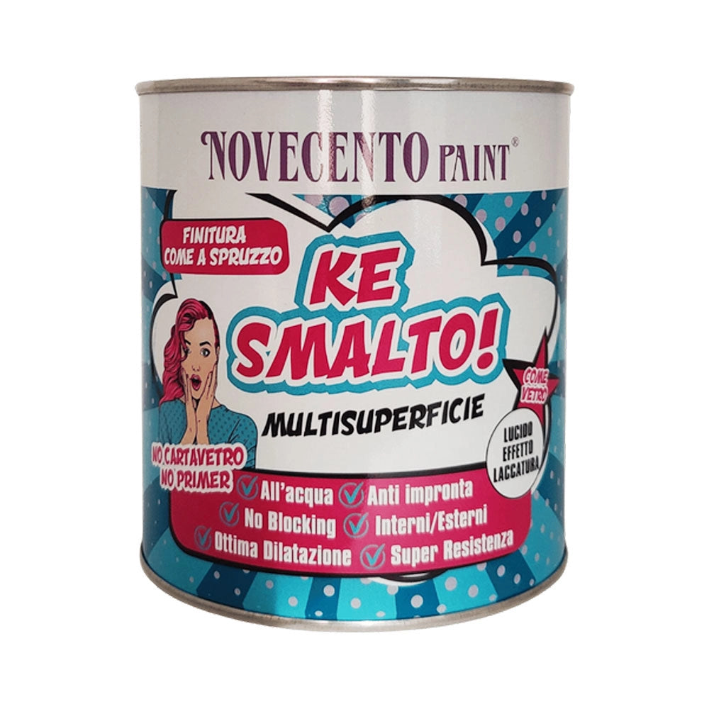 Smalto all'Acqua Multisuperficie Satinato Interno Esterno Kesmalto Colore: Bianco, Formato: 750 ml