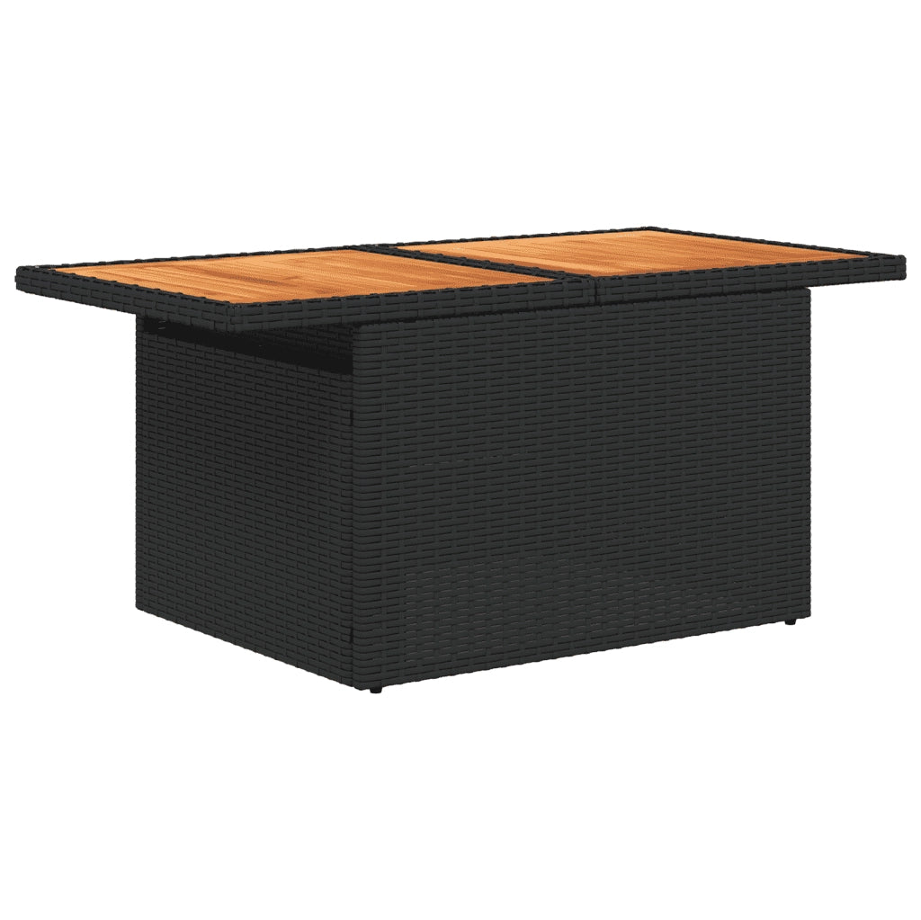 Set Divani da Giardino con Cuscini 8 pz Nero in Polyrattan 3270705