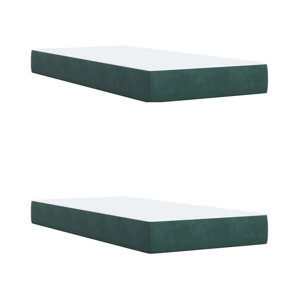 Letto con Box Spring, Materasso e LED Verde Scuro 200 x 200 cm 3452255
