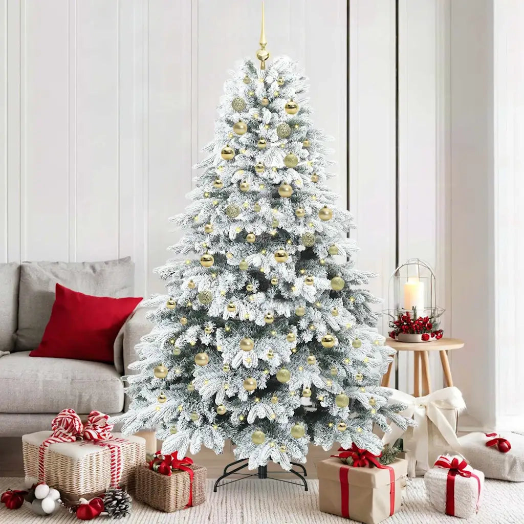 Albero di Natale artificiale con 300 LED Bianco 180 cm PE e PVC