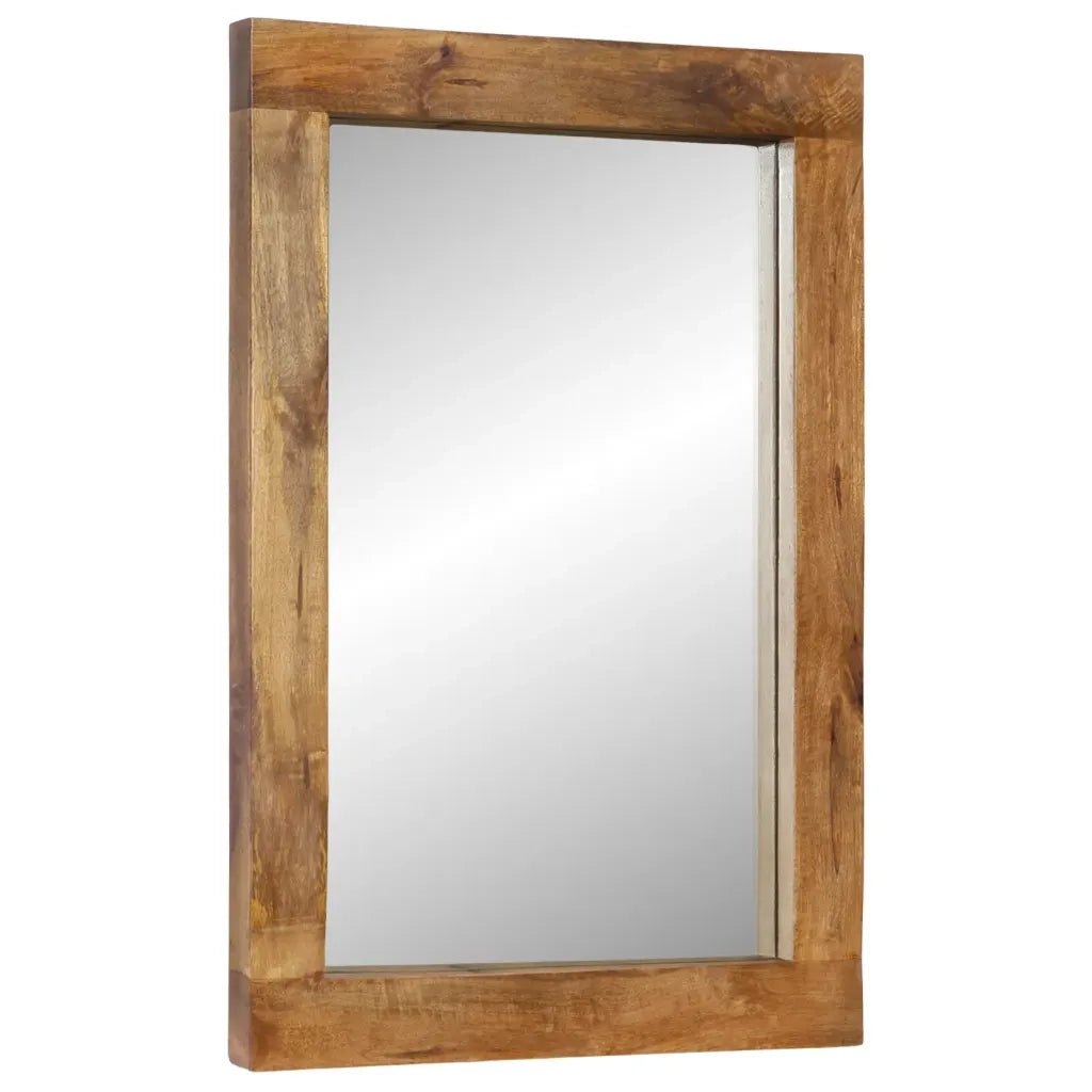 Specchio 70x50 cm in Legno Massello di Mango e Vetro 351985
