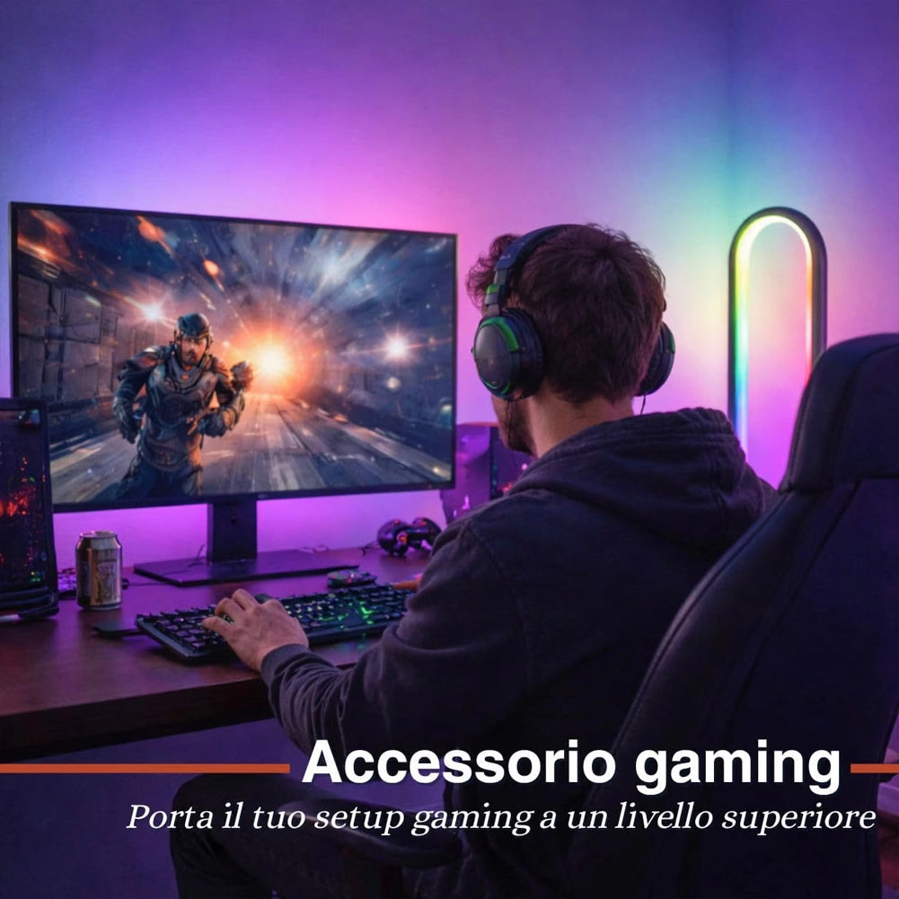 Lampada da Terra RGB 104.5cm Telecomando Illuminazione Timer e Modalità Musica