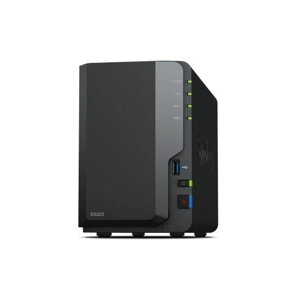 SYNOLOGY NAS TOWER 2BAY 2.5"/3.5" HDD SATA CPU Realtek RTD1619B + 2Gb Ram DDR4 + 1x Gigabit + x3 USB