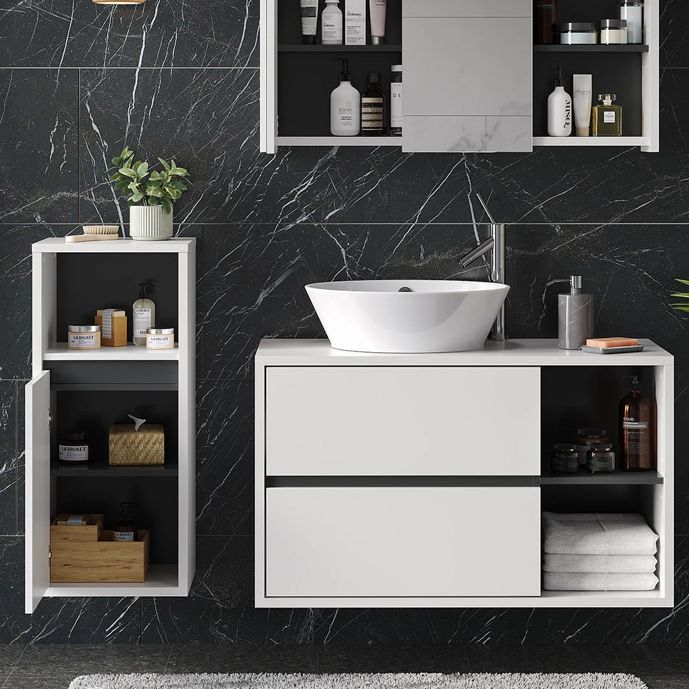 Vicco Set mobili bagno Bianco 3 parti