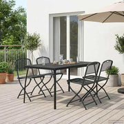 Set di Mobili da Esterno 5 pz Antracite Ferro e Acciaio 3422897