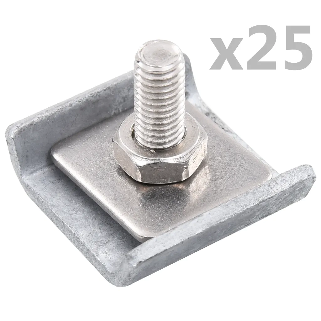 Set di Connettori per Griglie 25 pz Argento 144500