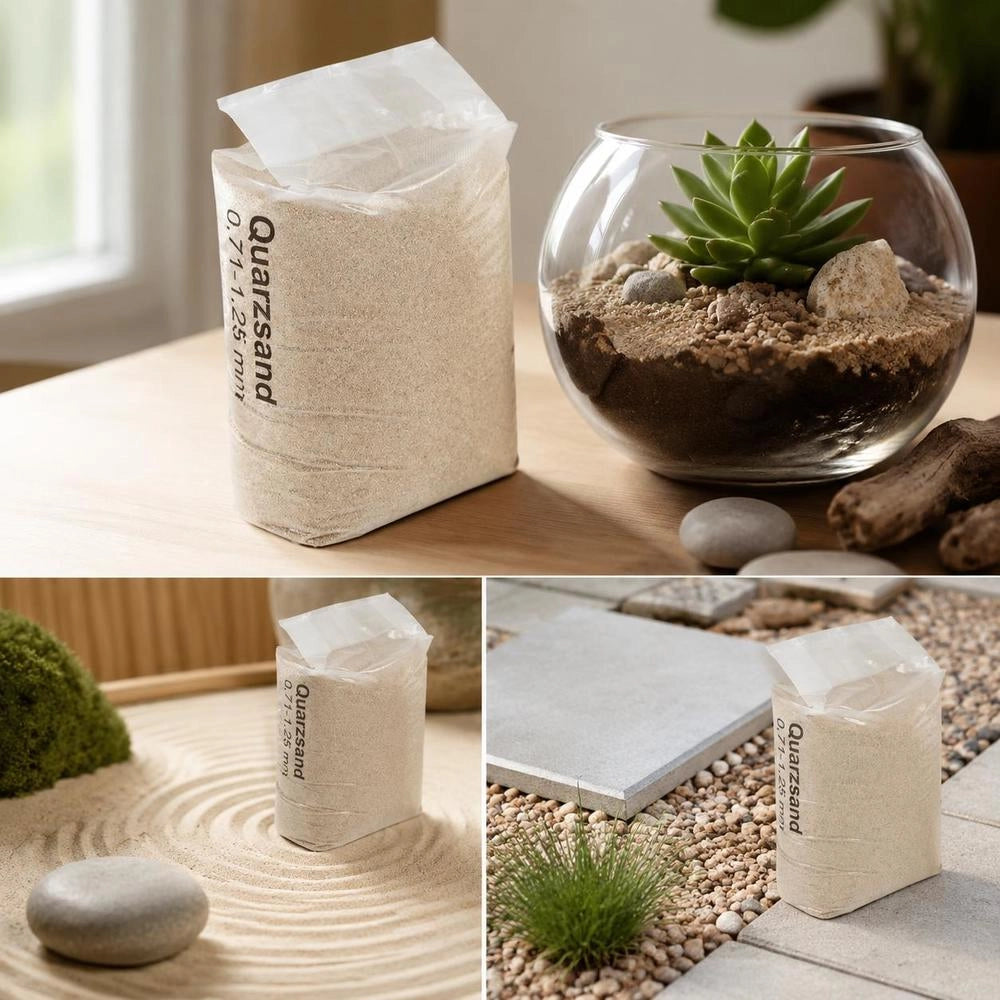 High Purity Quartz Sand Filter Media, 0.71-1.25 Mm Natural Silica Sand For Swimming Pool Water Filtration System And Landscape Gardening, 25 Kg Bag