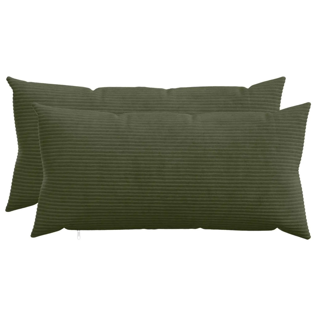 Federa 2 pz HEERLEN Verde 40 x 80 cm corduroy 909931