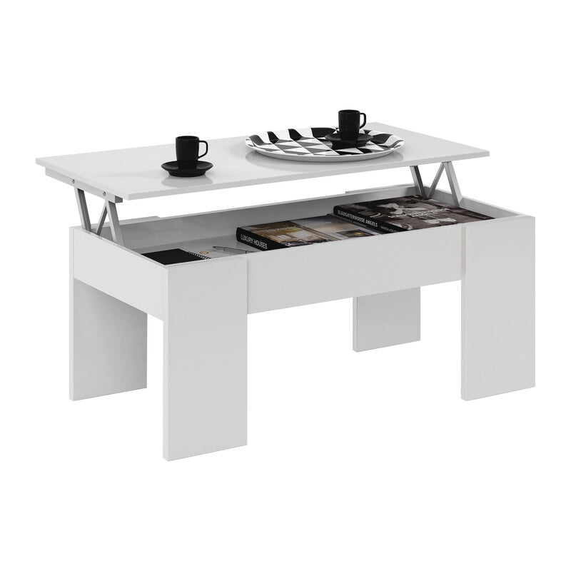 KIT TAVOLO CAFFE ELEV. 50X100X45/56 H BIANCO ARTIK- 1,0 pz