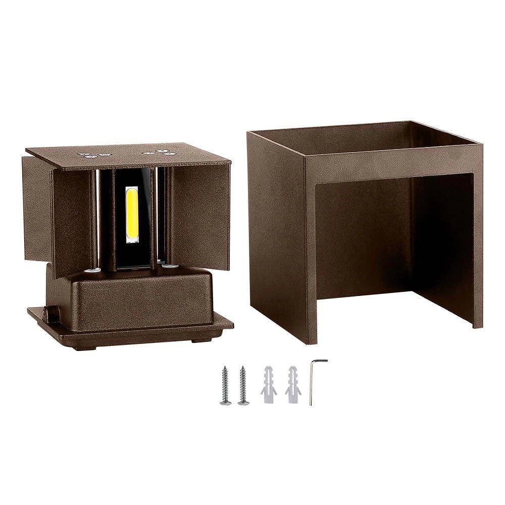Applique da Parete LED Doppio COB 11W Grigio Dimmerabile 3000K IP65 – V-TAC – VT-759-12-C