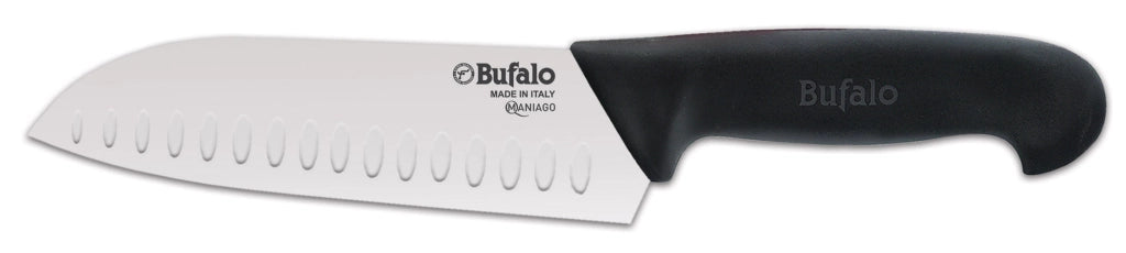 Set Coltelli 8 Pezzi Multiuso con Fodero Bufalo Kit Pro Manico Nero