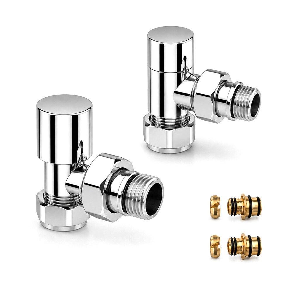 Kit valvole e detentore raccordo multi 16x2 mm in acciaio cromo