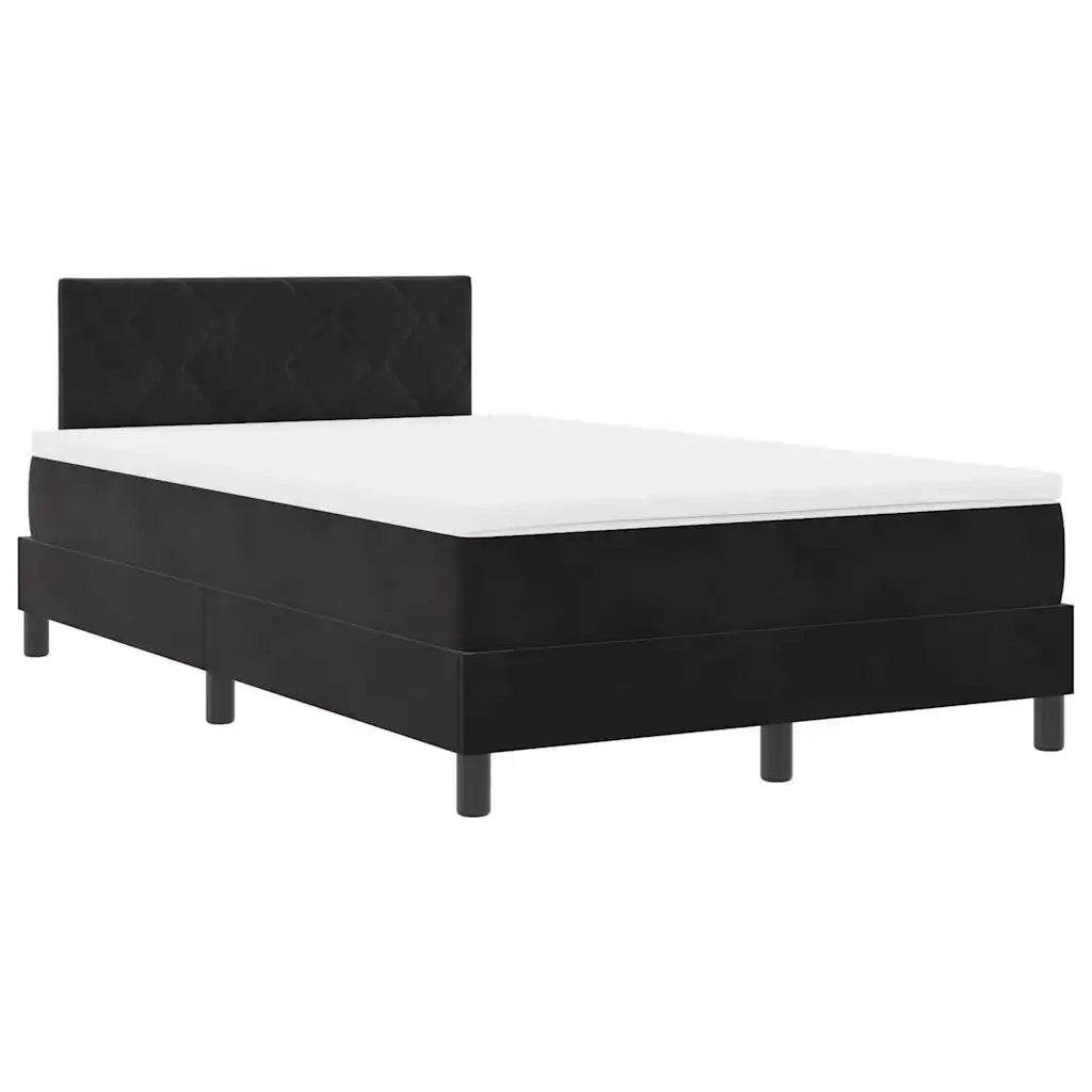 Letto a molle con testiera Nero 120 x 190 cm Velluto 3339226