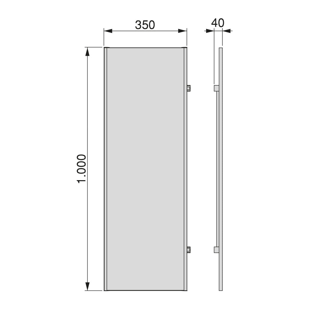 Specchio Estraibile per Armadio 34x100 cm Emuca Moka