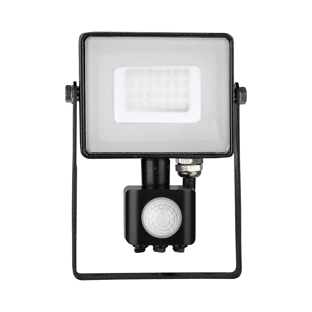 Proiettore LED 30W con Sensore SAMSUNG Funzione Cut-OFF Nero 4000K 2400lm – V-TAC