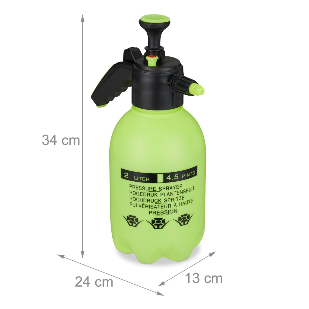 Spruzzatore manuale da giardino 34 x 24 x 13 cm con ugello regolabile design ergonomico in plastica verde chiaro 13_0011859