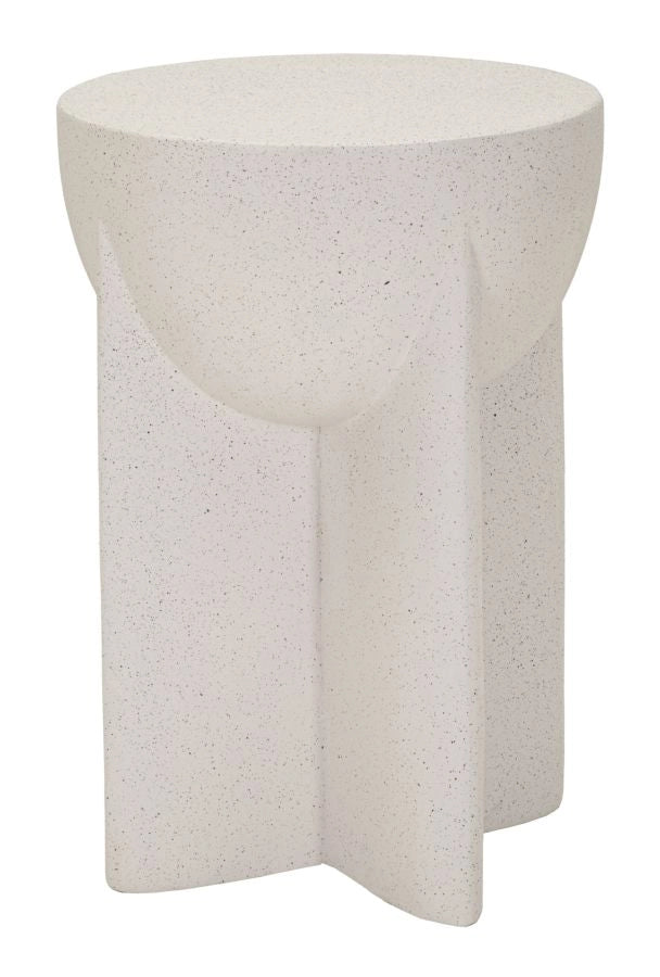 Tavolinetto History Ø33,5x48,5 cm in Mgo Crema