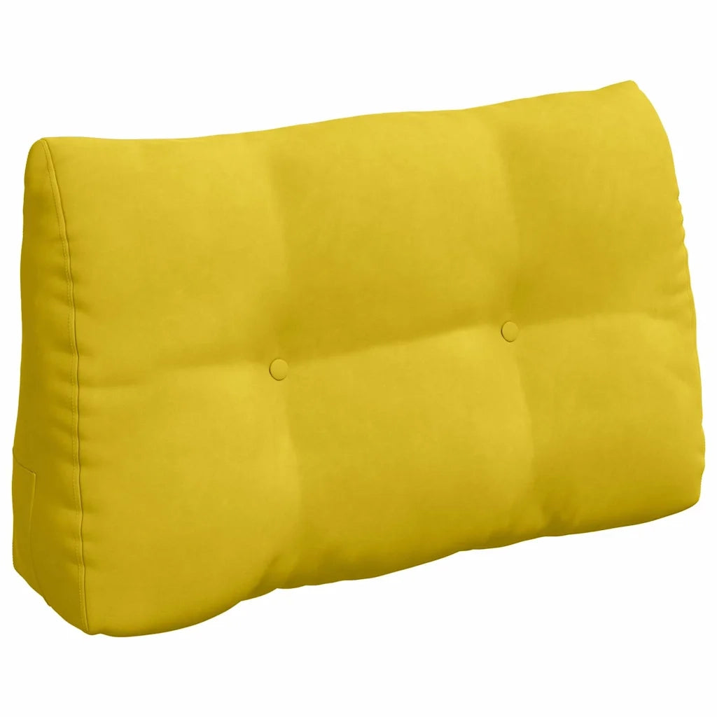 Cuscino per Schiena Giallo 80 x 24 x 50 cm Velluto 42014436