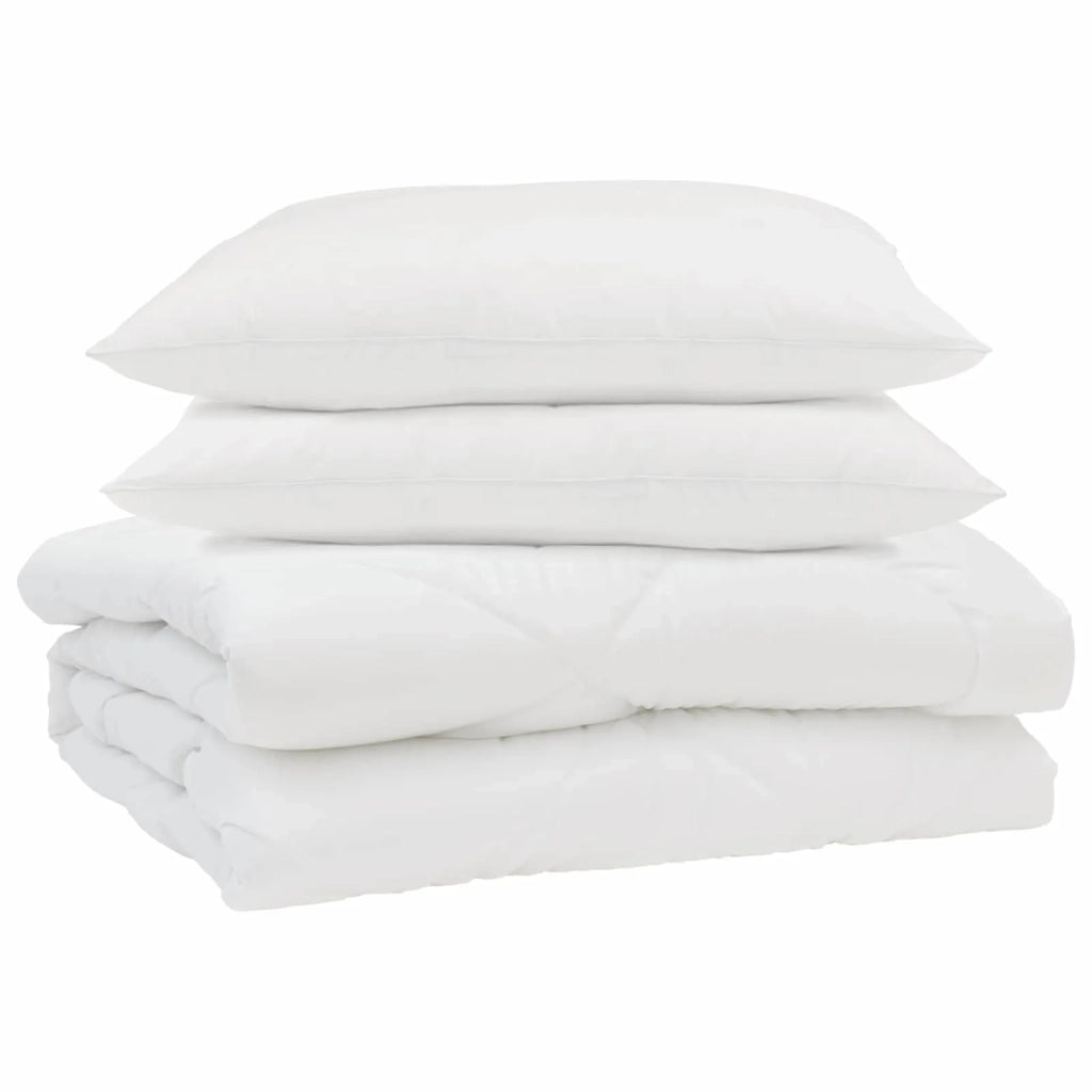 Duvet Estivo con cuscino 3 pcs Bianco Microfibra 3377291