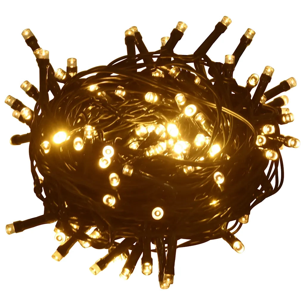 Stringa di Luci con 1000 LED 60 m 8 Effetti Luce IP44 Bianco Caldo 50696