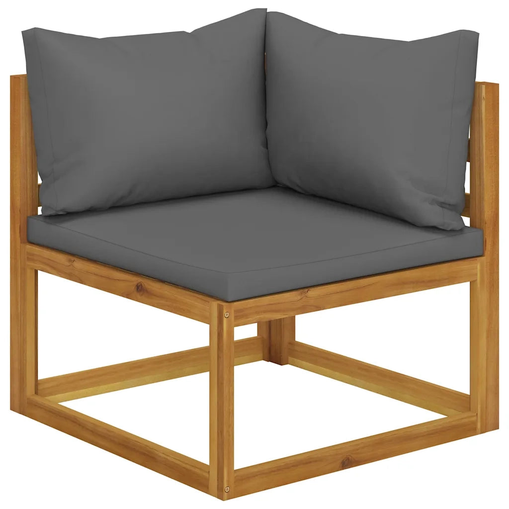 Set Divani da Giardino 5 pz con Cuscini in Massello di Acacia 3057626
