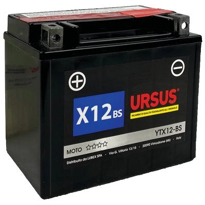 BATTERIA MOTO AGM 7X12 URSUS - AH 10 SPUNTO 150A MM 150X87 H.MM 130