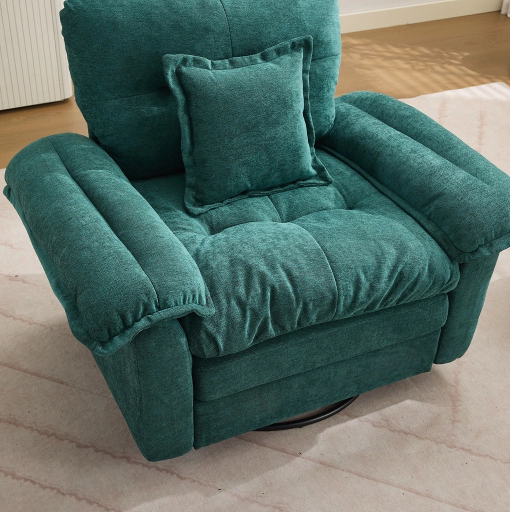 Set divani in chenille 2 pezzi: poltrona singola e divano a 2 posti con imbottitura a doppio strato e cuscini decorativi