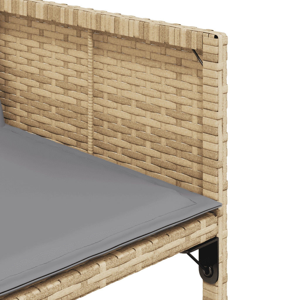 Set Pranzo da Giardino 5 pz con Cuscini Beige Misto Polyrattan 3211260