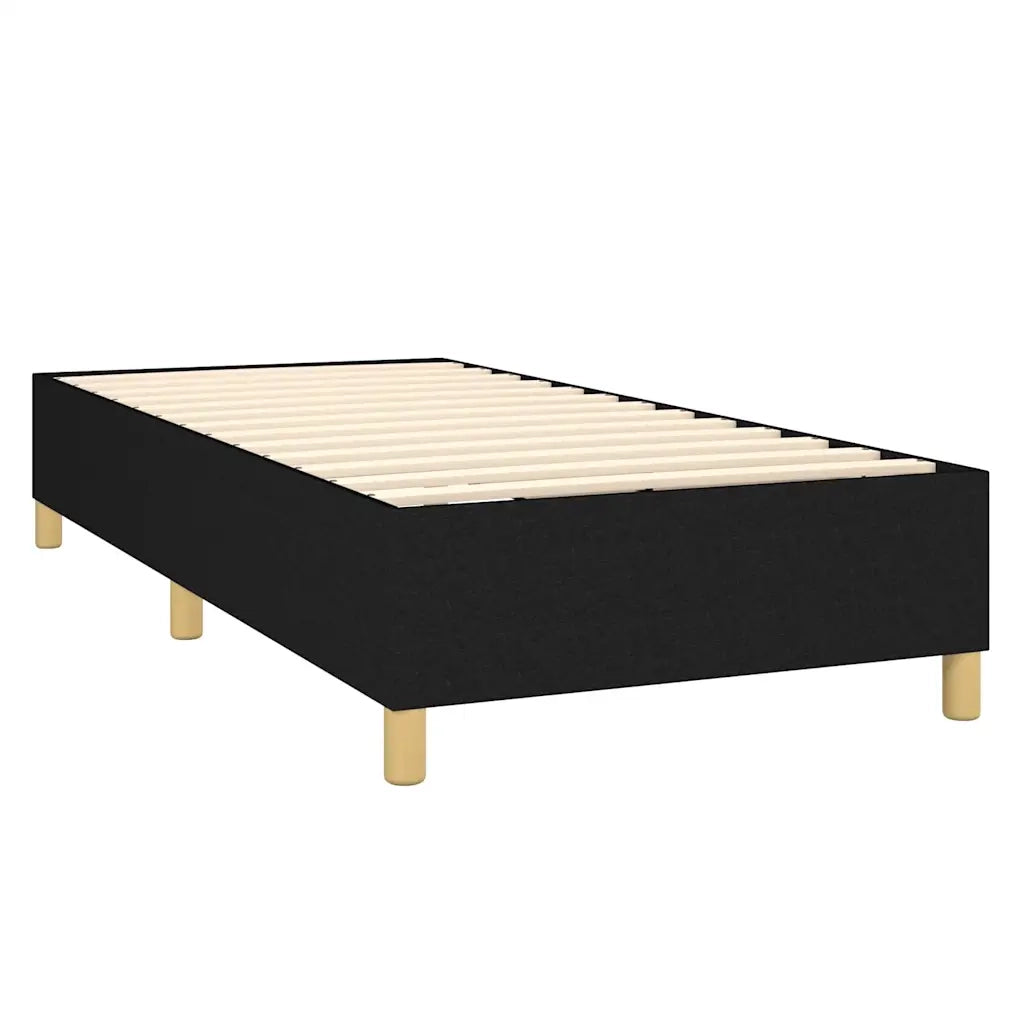 Letto a Molle con Materasso e LED Nero 80x200 cm in Tessuto 3135631