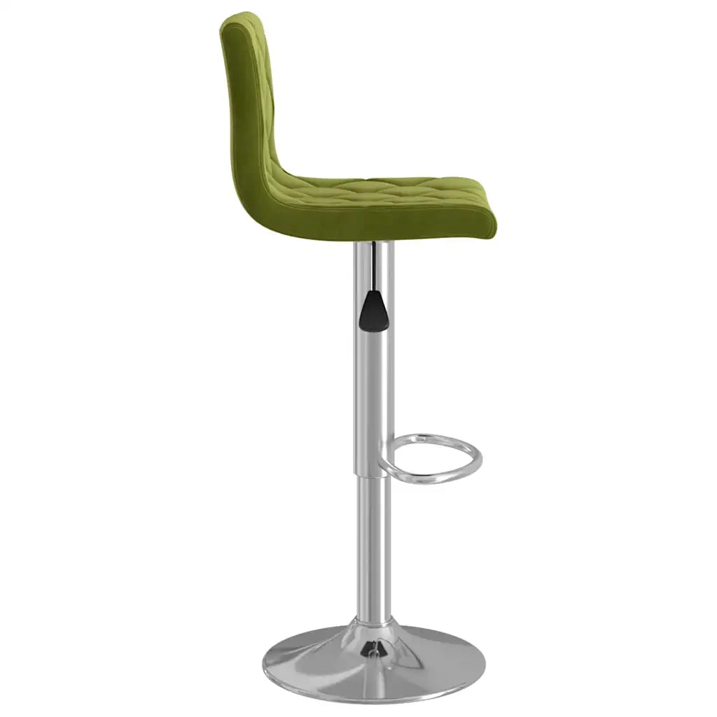 Sgabelli da Bar 2 pz Verde Chiaro in Velluto 333689