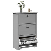 Scarpiera-Scaffale per scarpe BODO Grigia 80x35x118 cm