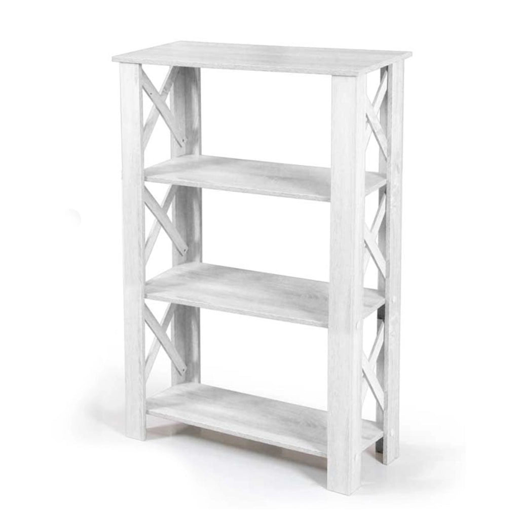 GAIA SCAFFALE IN LEGNO A 4 RIPIANI 60 X 30 X 100 CM COLORE BIANCO