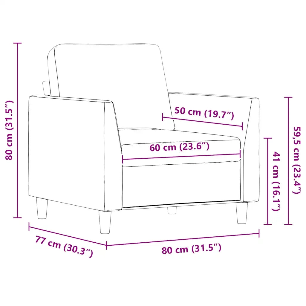 Poltrona Nera 60 cm in Similpelle 359323