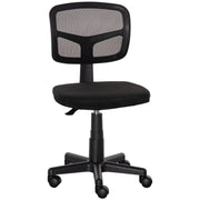 Sedia da ufficio ergonomica girevole senza braccioli - con altezza regolabile - nera