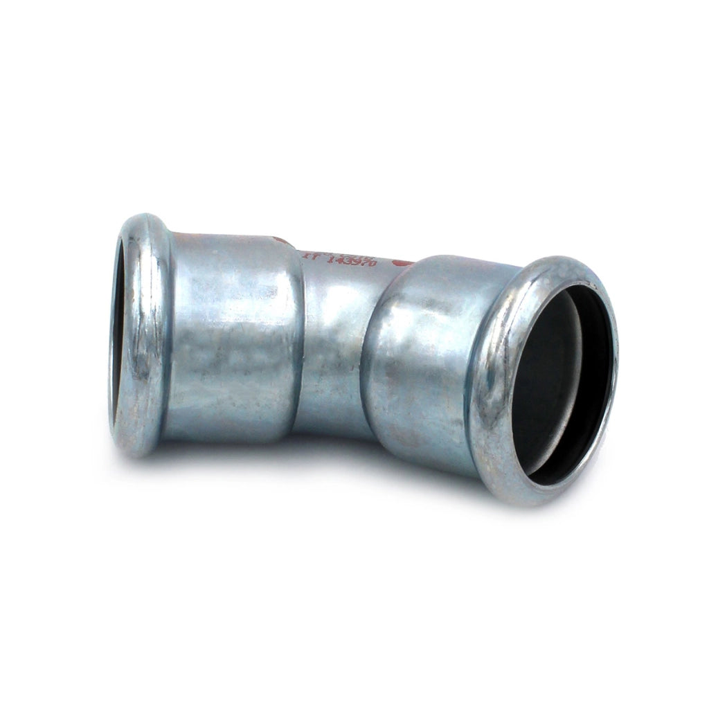 CURVA 45Â° FF  A PRESSARE IN ACCIAIO CARBONIO STEEL PRES- Diam. 22- R.M.- pezzi 1