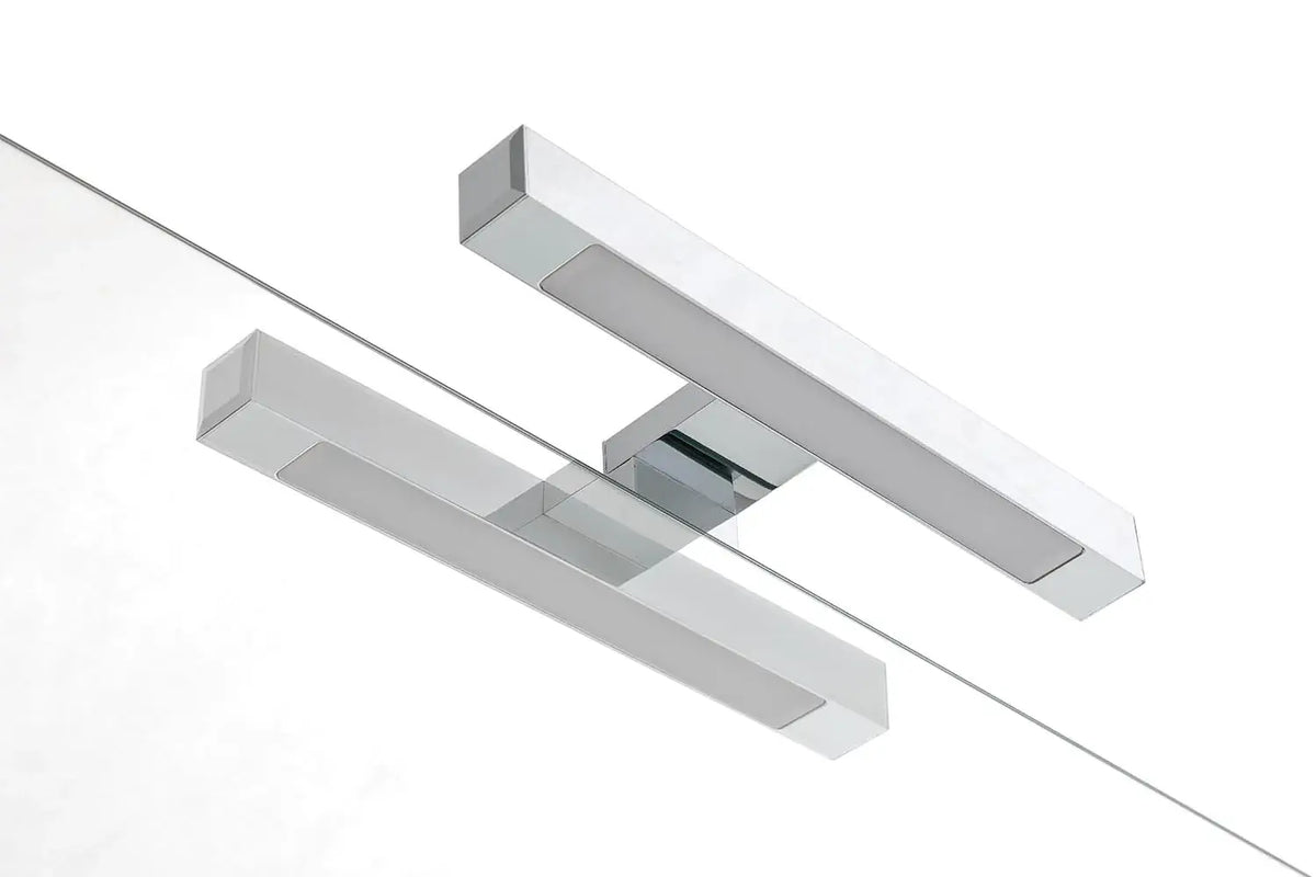 Mobile Bagno 60cm Sospeso Con 2 Cassetti e Specchio con Lampada LED - Sherwood