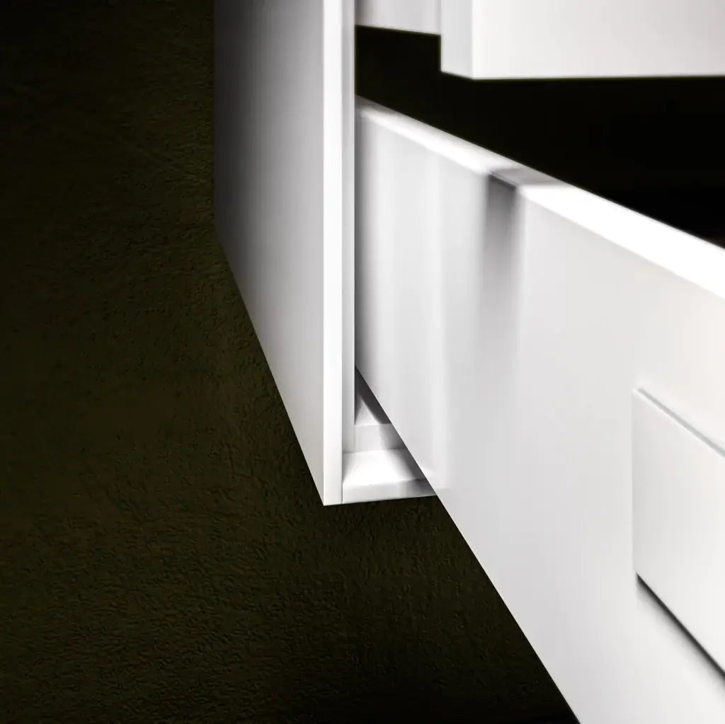 Mobile Bagno 60cm Sospeso Due Cassetti e Specchio - Ossido